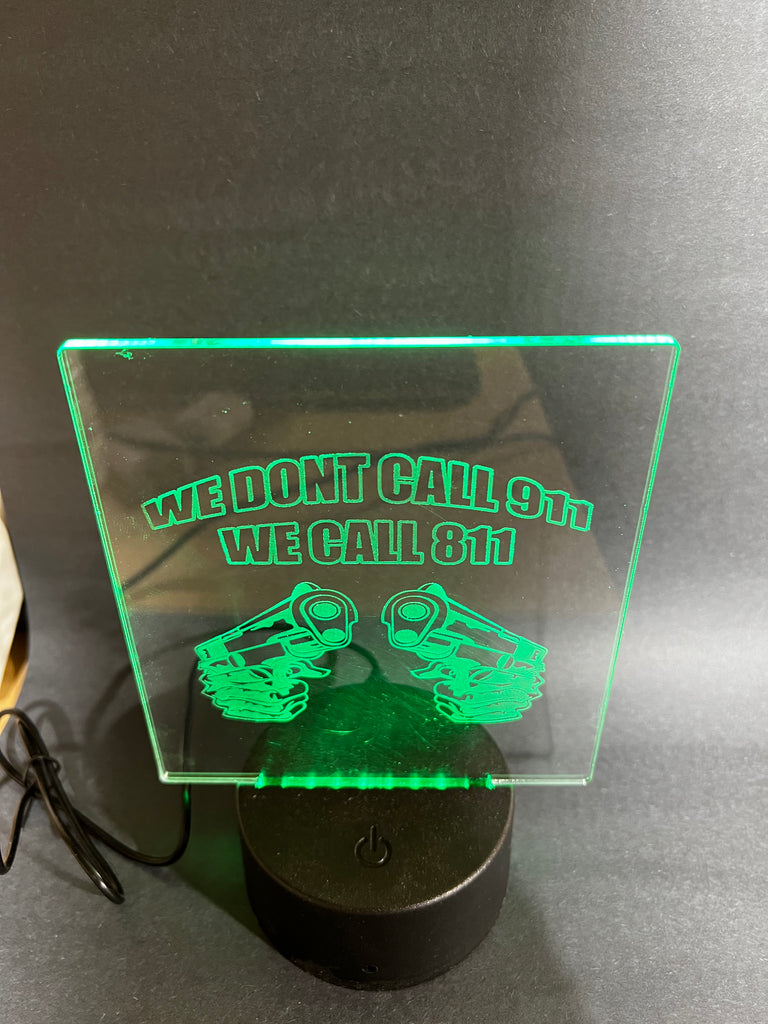 Laser Etched Acrylic LED Light