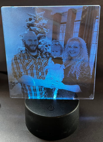 Laser Etched Acrylic with Picture